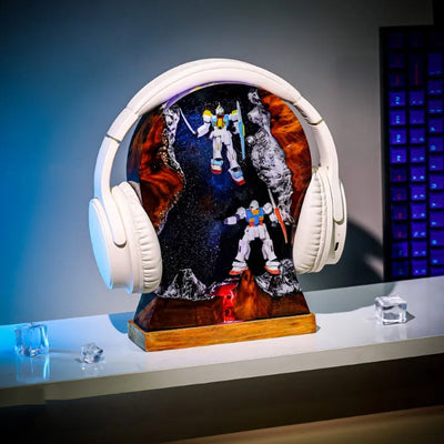 Gundam Headphone Stand Epoxy Resin Lamp, Night Light