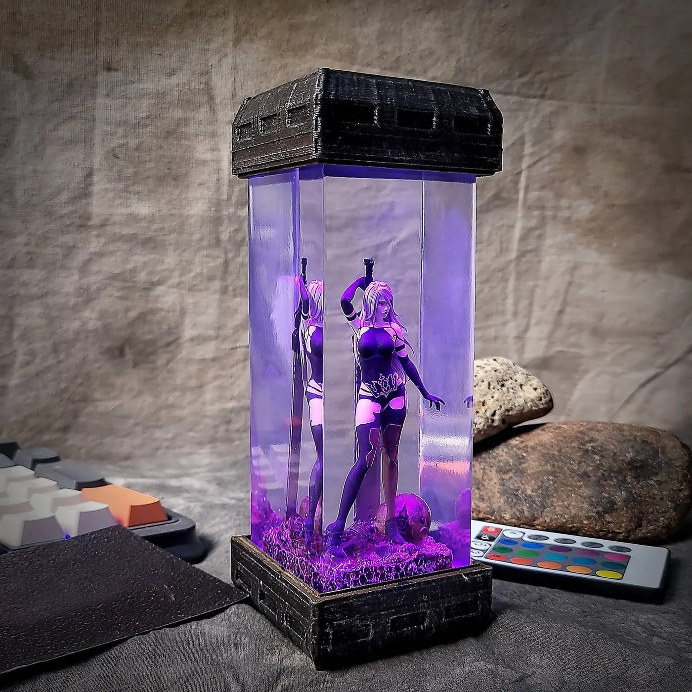 A2 Nier Automata Diorama Epoxy Resin Lamp, Night Light, Wireless Lights